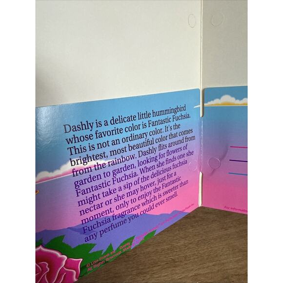 Vintage Lisa Frank Hummingbird Pocket Folder Unpunched Dashly Bird Trends Retro - Picture 8 of 10